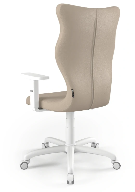 Krzesło biurowe obrotowe do biurka Arco wzrost powyżej 188 cm biała podstawa kółka - Vega 26