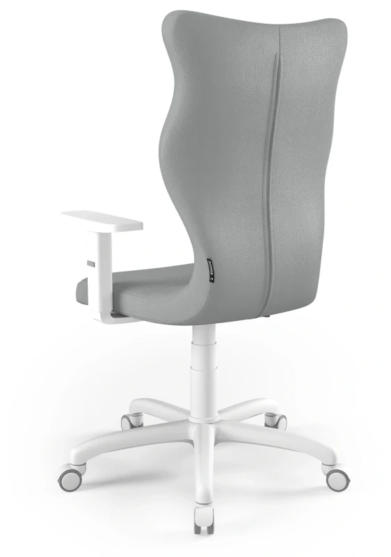 Krzesło biurowe obrotowe do biurka Arco wzrost powyżej 188 cm biała podstawa kółka - Vega 33
