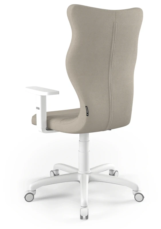 Krzesło biurowe obrotowe do biurka Arco wzrost powyżej 188 cm biała podstawa kółka - Solar 26