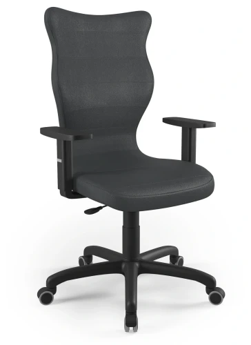 Krzesło biurowe obrotowe do biurka Arco wzrost powyżej 188 cm czarna podstawa kółka
