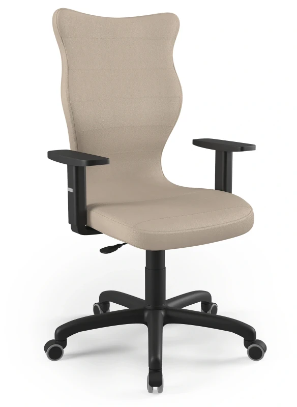 Krzesło biurowe obrotowe do biurka Arco wzrost powyżej 188 cm czarna podstawa kółka - Vega 26