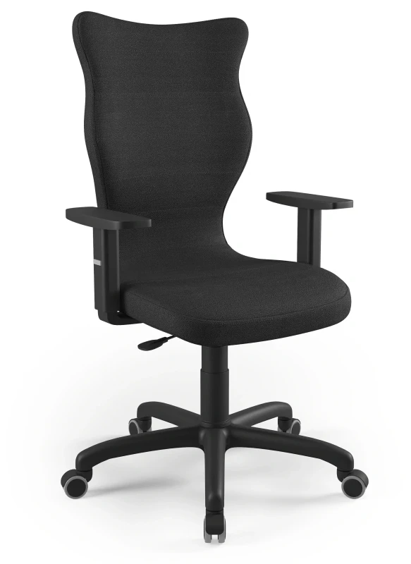 Krzesło biurowe obrotowe do biurka Arco wzrost powyżej 188 cm czarna podstawa kółka - Solar 1