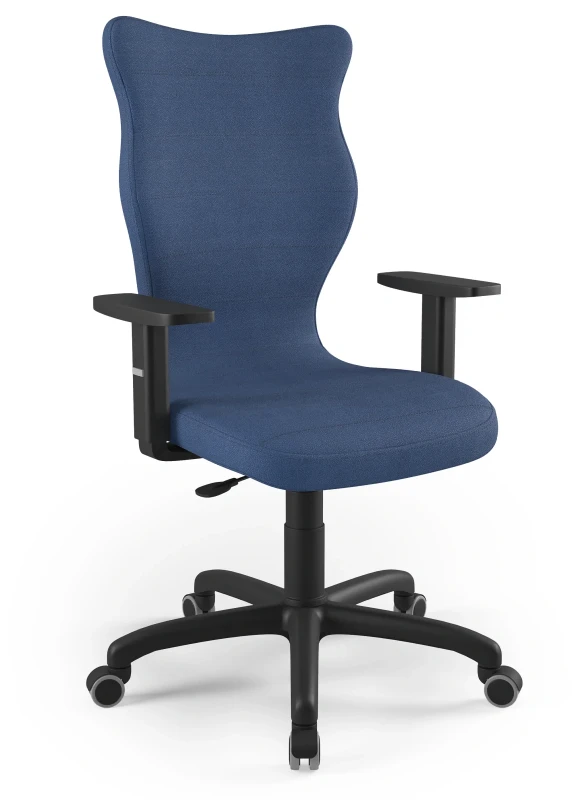 Krzesło biurowe obrotowe do biurka Arco wzrost powyżej 188 cm czarna podstawa kółka - Solar 24