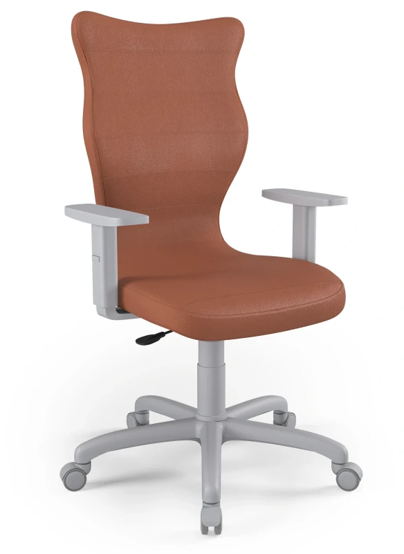 Krzesło biurowe obrotowe do biurka Arco wzrost powyżej 188 cm szara podstawa kółka - Vega 2