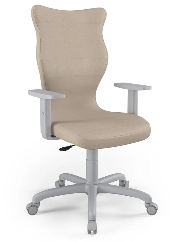Krzesło biurowe obrotowe do biurka Arco wzrost powyżej 188 cm szara podstawa kółka - Vega 26