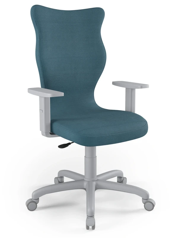 Krzesło biurowe obrotowe do biurka Arco wzrost powyżej 188 cm szara podstawa kółka - Solar 6