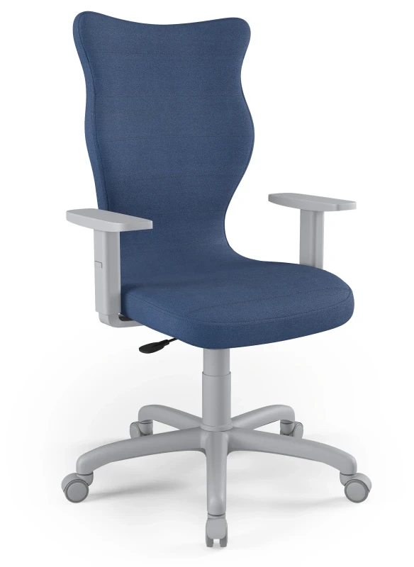 Krzesło biurowe obrotowe do biurka Arco wzrost powyżej 188 cm szara podstawa kółka - Solar 24