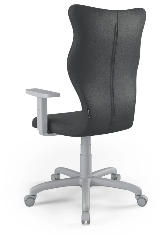Krzesło biurowe obrotowe do biurka Arco wzrost powyżej 188 cm szara podstawa kółka - Vega 17