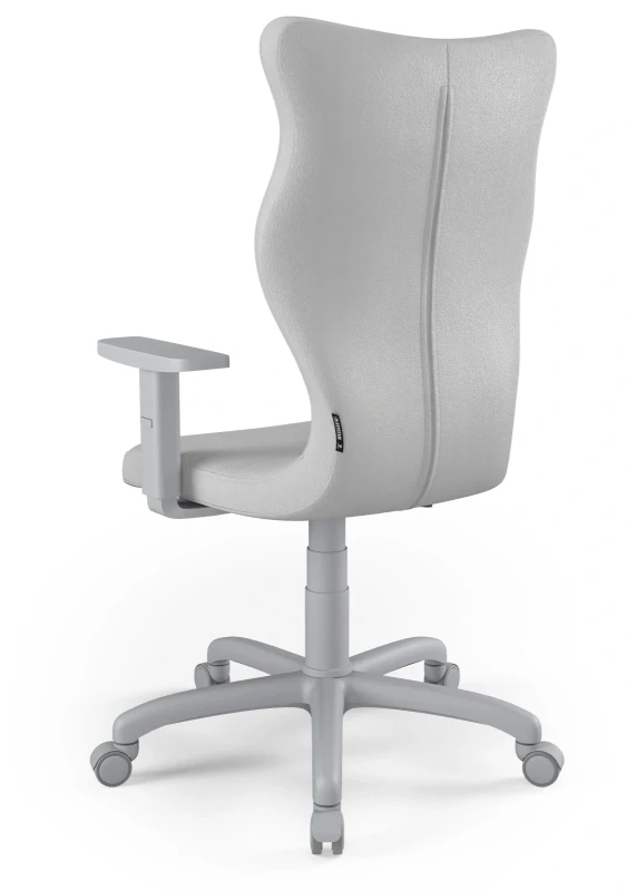Krzesło biurowe obrotowe do biurka Arco wzrost powyżej 188 cm szara podstawa kółka - Vega 3