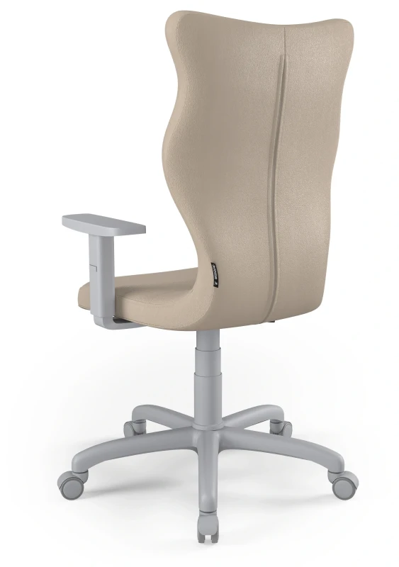 Krzesło biurowe obrotowe do biurka Arco wzrost powyżej 188 cm szara podstawa kółka - Vega 26