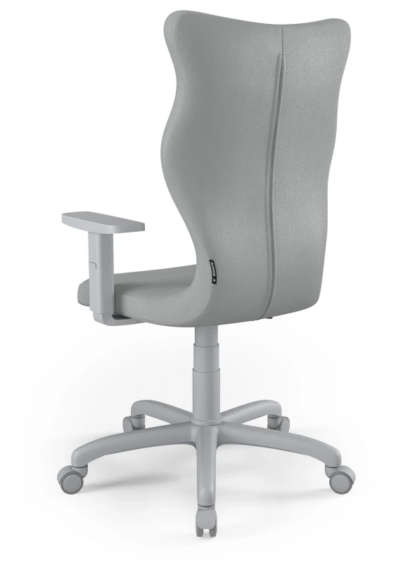 Krzesło biurowe obrotowe do biurka Arco wzrost powyżej 188 cm szara podstawa kółka - Vega 33