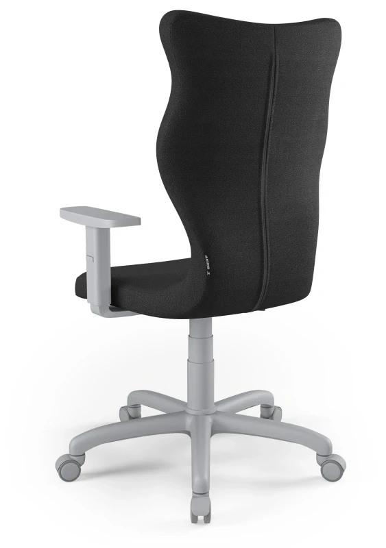 Krzesło biurowe obrotowe do biurka Arco wzrost powyżej 188 cm szara podstawa kółka - Solar 1