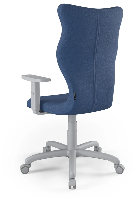 Krzesło biurowe obrotowe do biurka Arco wzrost powyżej 188 cm szara podstawa kółka - Solar 24