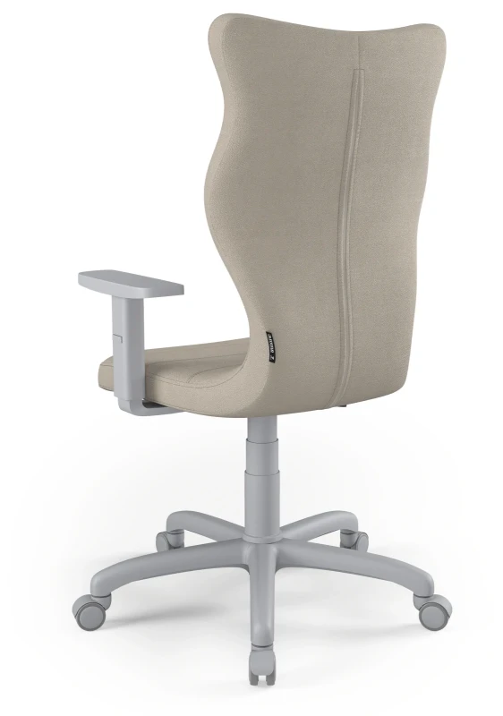 Krzesło biurowe obrotowe do biurka Arco wzrost powyżej 188 cm szara podstawa kółka - Solar 26