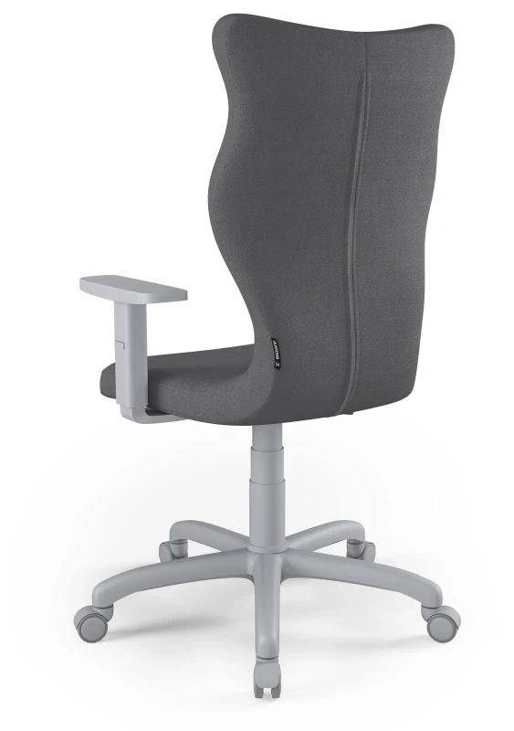 Krzesło biurowe obrotowe do biurka Arco wzrost powyżej 188 cm szara podstawa kółka - Solar 33