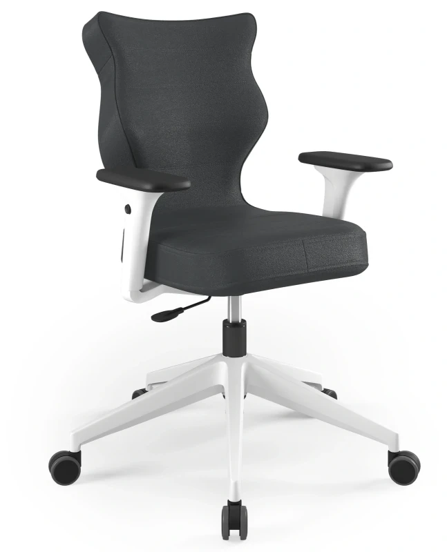 Krzesło biurowe obrotowe do biurka Nero wzrost 159-188 cm biała podstawa kółka - Vega 17