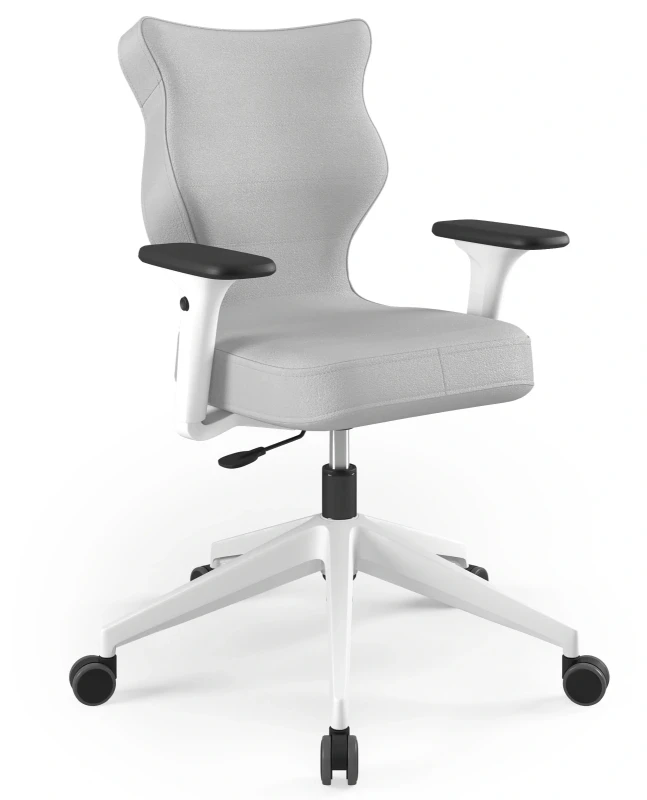 Krzesło biurowe obrotowe do biurka Nero wzrost 159-188 cm biała podstawa kółka - Vega 3