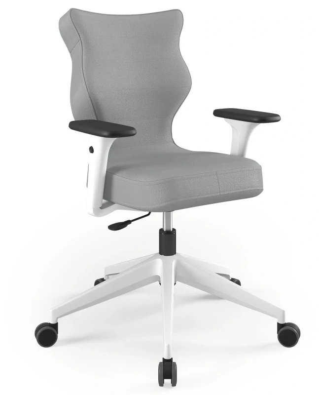 Krzesło biurowe obrotowe do biurka Nero wzrost 159-188 cm biała podstawa kółka - Vega 33