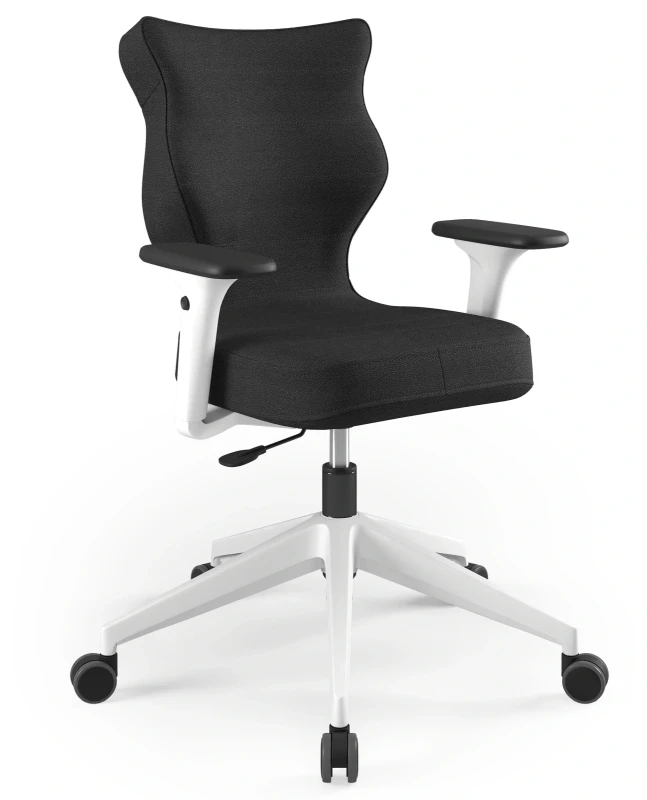 Krzesło biurowe obrotowe do biurka Nero wzrost 159-188 cm biała podstawa kółka - Solar 1