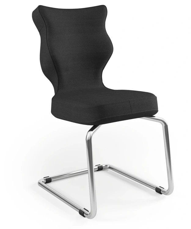 Krzesło konferencyjne ergonomiczne Nero wzrost 159-188 cm chromowana podstawa - Solar 1