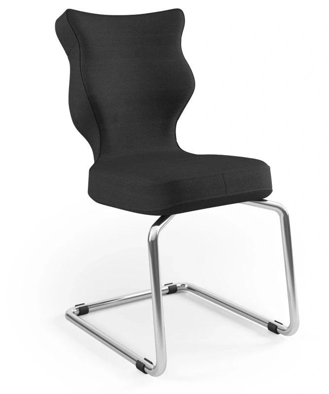 Krzesło konferencyjne ergonomiczne Nero wzrost 159-188 cm chromowana podstawa - Solar 1
