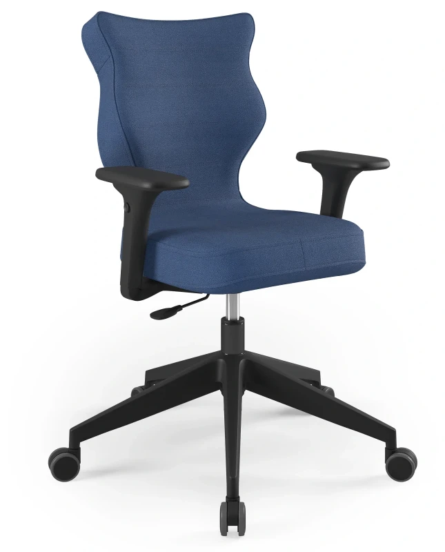 Krzesło biurowe obrotowe do biurka Nero wzrost 159-188 cm czarna podstawa kółka - Solar 24