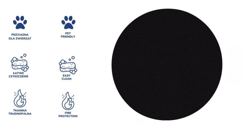 Krzesło biurowe obrotowe do biurka Nero wzrost 159-188 cm czarna podstawa kółka - Solar 1