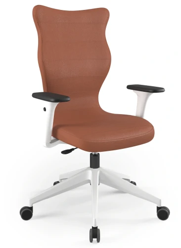 Krzesło biurowe obrotowe do biurka Nero wzrost powyżej 188 cm biała podstawa kółka