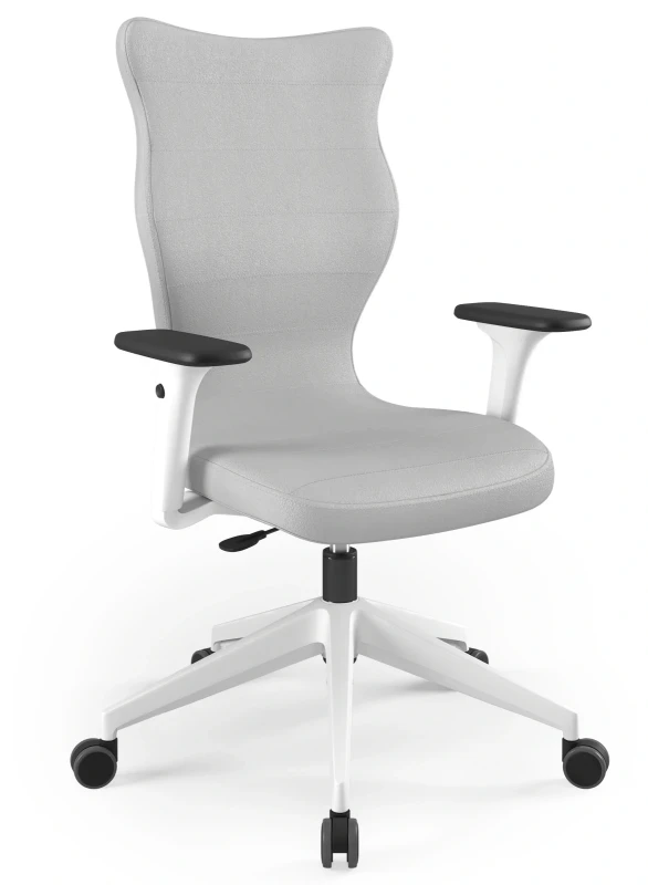 Krzesło biurowe obrotowe do biurka Nero wzrost powyżej 188 cm biała podstawa kółka - Vega 3