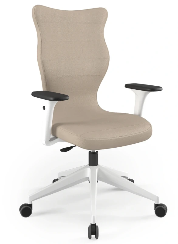 Krzesło biurowe obrotowe do biurka Nero wzrost powyżej 188 cm biała podstawa kółka - Vega 26