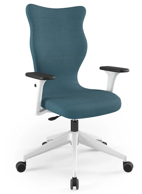 Krzesło biurowe obrotowe do biurka Nero wzrost powyżej 188 cm biała podstawa kółka - Solar 6