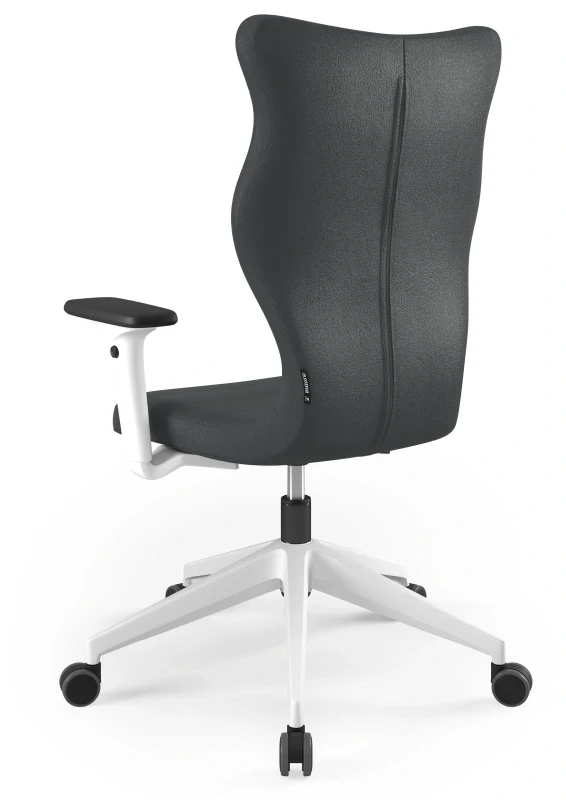 Krzesło biurowe obrotowe do biurka Nero wzrost powyżej 188 cm biała podstawa kółka - Vega 17