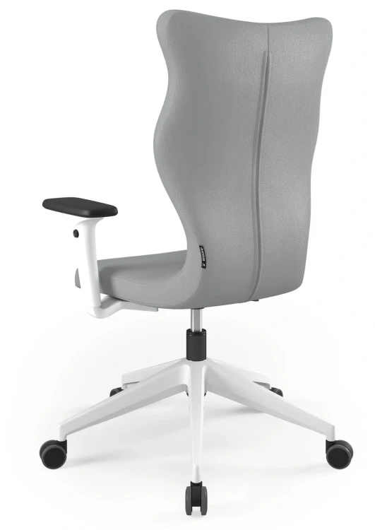 Krzesło biurowe obrotowe do biurka Nero wzrost powyżej 188 cm biała podstawa kółka - Vega 33