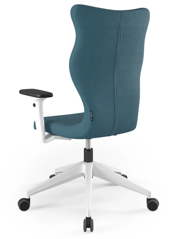 Krzesło biurowe obrotowe do biurka Nero wzrost powyżej 188 cm biała podstawa kółka - Solar 6