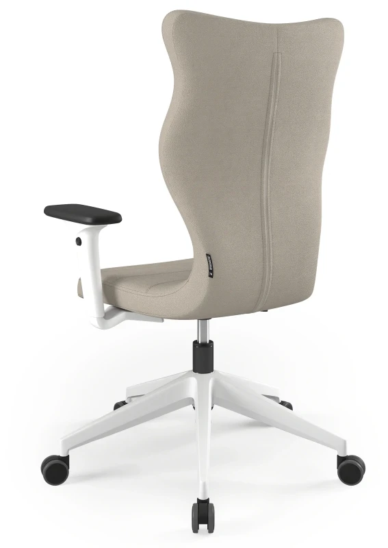 Krzesło biurowe obrotowe do biurka Nero wzrost powyżej 188 cm biała podstawa kółka - Solar 26