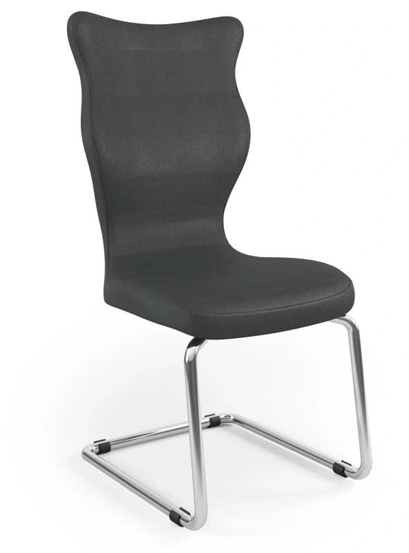 Krzesło konferencyjne ergonomiczne Nero wzrost powyżej 188 cm chromowana podstawa - Vega 17