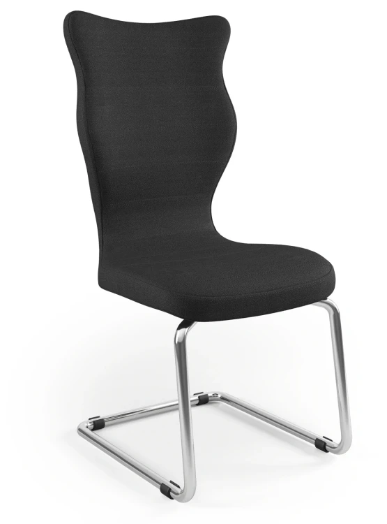 Krzesło konferencyjne ergonomiczne Nero wzrost powyżej 188 cm chromowana podstawa - Solar 1