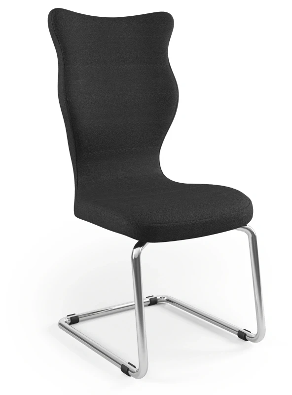 Krzesło konferencyjne ergonomiczne Nero wzrost powyżej 188 cm chromowana podstawa - Solar 1