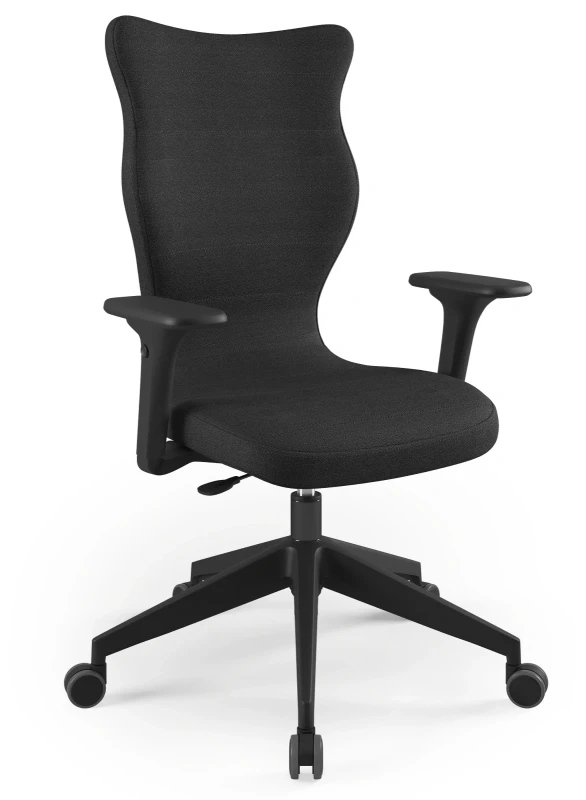 Krzesło biurowe obrotowe do biurka Nero wzrost powyżej 188 cm czarna podstawa kółka - Solar 1