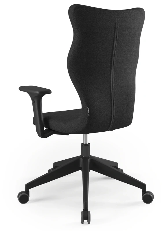 Krzesło biurowe obrotowe do biurka Nero wzrost powyżej 188 cm czarna podstawa kółka - Solar 1