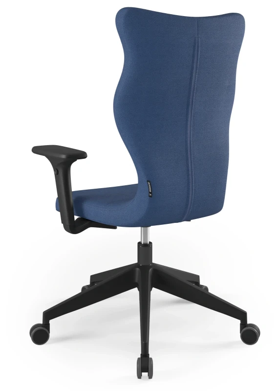 Krzesło biurowe obrotowe do biurka Nero wzrost powyżej 188 cm czarna podstawa kółka - Solar 24