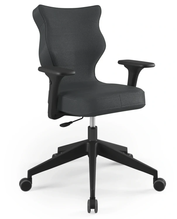 Krzesło biurowe obrotowe do biurka Nero Plus wzrost 159-188 cm czarna podstawa kółka - Vega 17