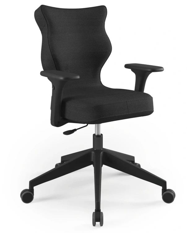 Krzesło biurowe obrotowe do biurka Nero Plus wzrost 159-188 cm czarna podstawa kółka - Solar 1