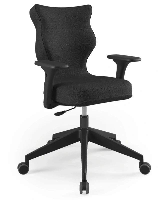 Krzesło biurowe obrotowe do biurka Nero Plus wzrost 159-188 cm czarna podstawa kółka - Solar 1