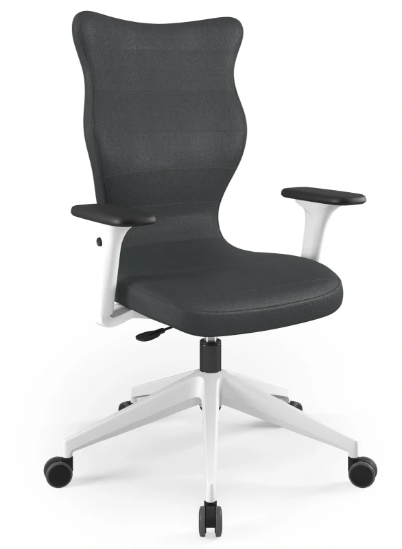Krzesło biurowe obrotowe do biurka Nero Plus wzrost powyżej 188 cm biała podstawa kółka - Vega 17