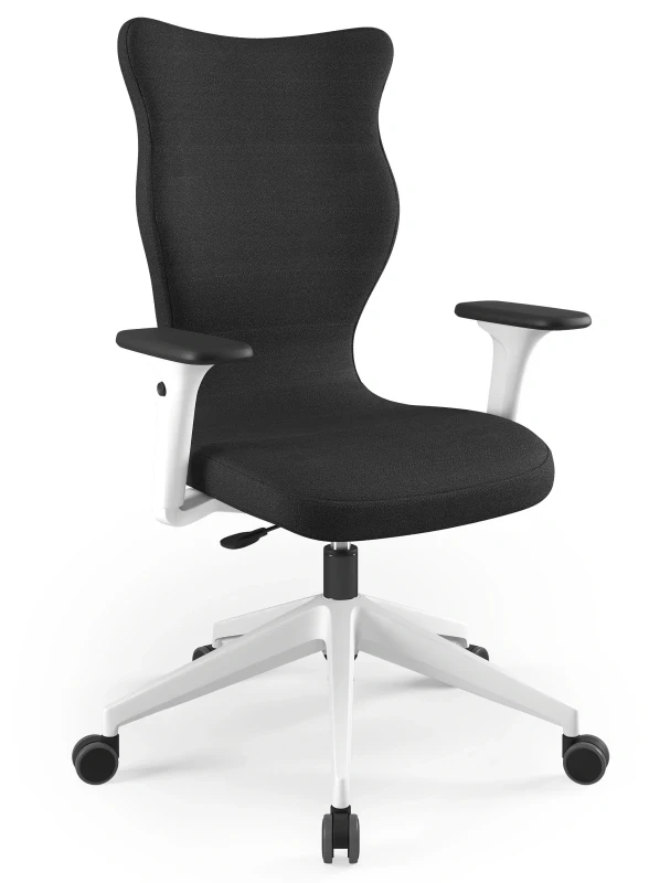 Krzesło biurowe obrotowe do biurka Nero Plus wzrost powyżej 188 cm biała podstawa kółka - Solar 1