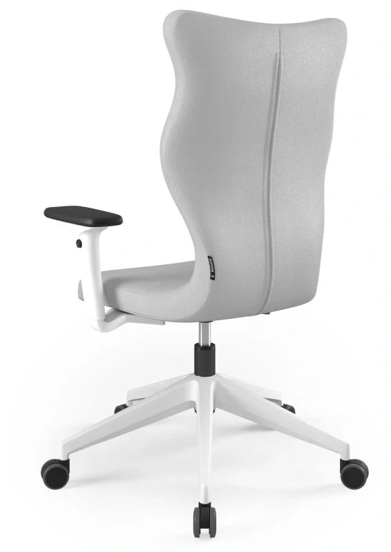 Krzesło biurowe obrotowe do biurka Nero Plus wzrost powyżej 188 cm biała podstawa kółka - Vega 3