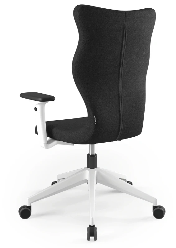 Krzesło biurowe obrotowe do biurka Nero Plus wzrost powyżej 188 cm biała podstawa kółka - Solar 1