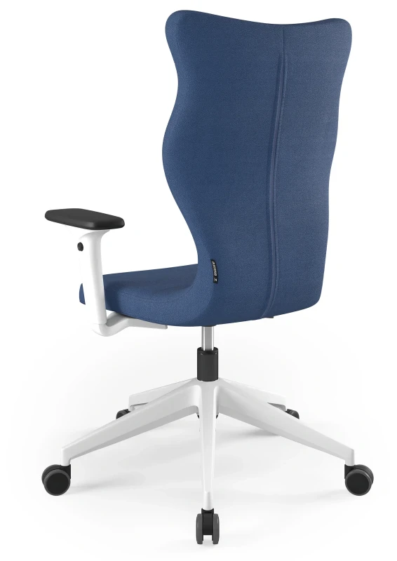 Krzesło biurowe obrotowe do biurka Nero Plus wzrost powyżej 188 cm biała podstawa kółka - Solar 24