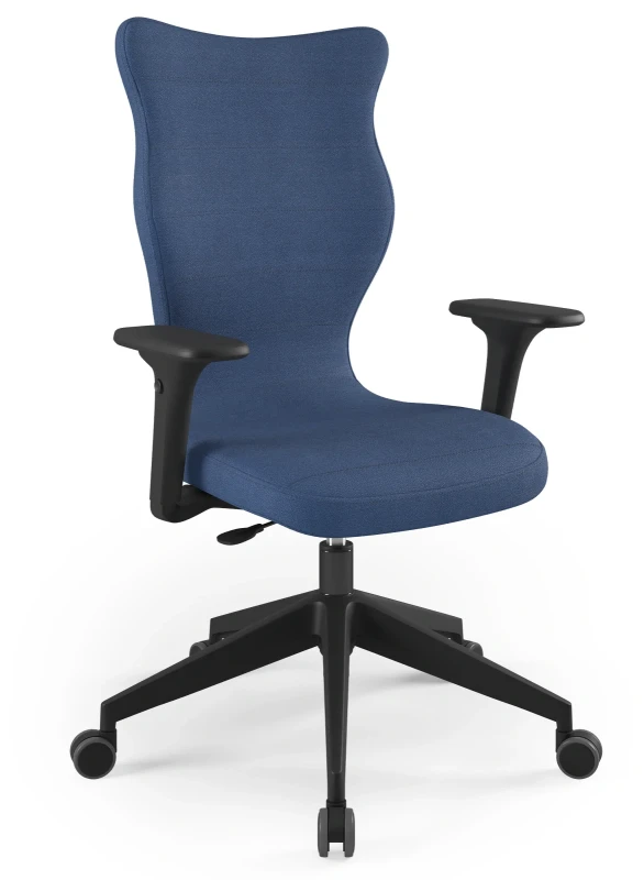 Krzesło biurowe obrotowe do biurka Nero Plus wzrost powyżej 188 cm czarna podstawa kółka - Solar 24